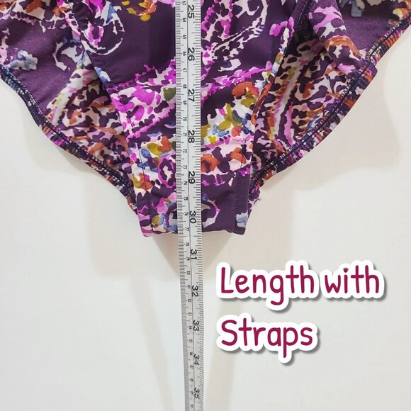 Miraclesuit One Piece size 12/14 Plum Paisley Ruched Tummy control Swimsuit - Picture 11 of 14